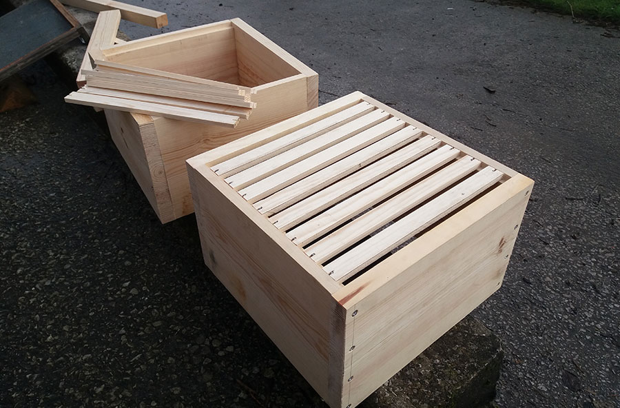 Newly finished apiary at Worsley Hall Allotments